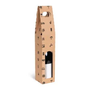 Tragverpackungen für Wein,braun, 1 Flasche