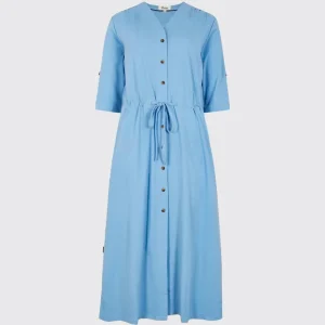 Hanlon Midi-Blusenkleid - Azure